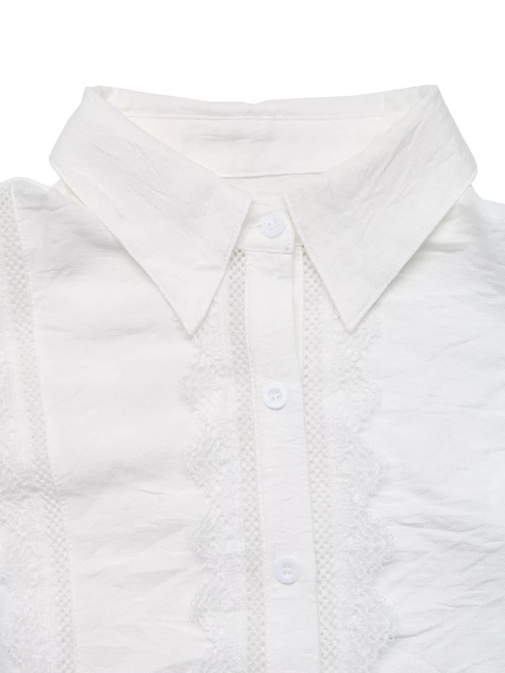 Lace-Trimmed Button-Down Shirt, image 8