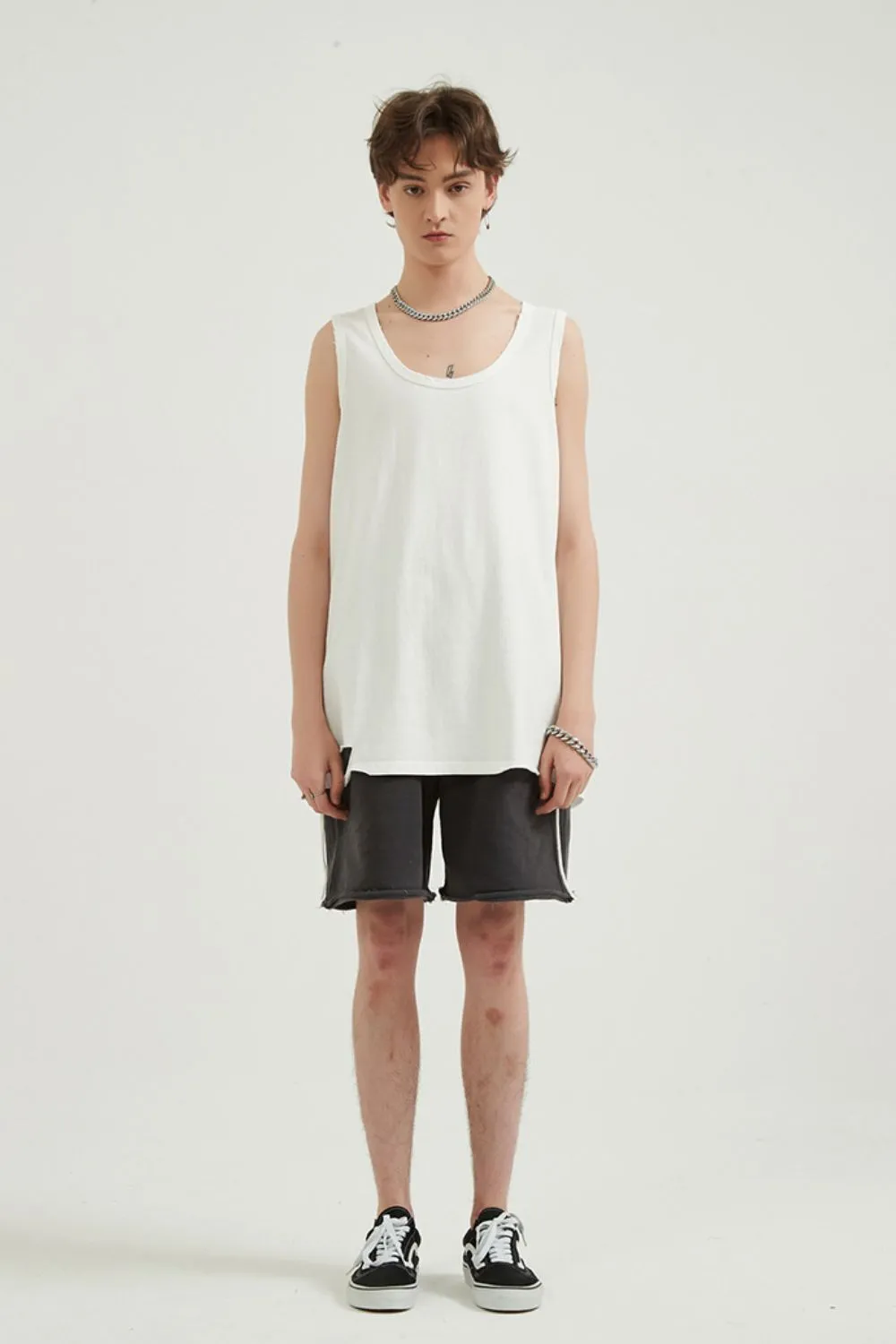 Men's Round Neck Wide Strap Tank, image 7