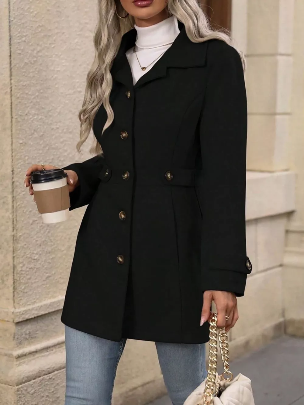 Button Up Long Sleeve Coat, image 10