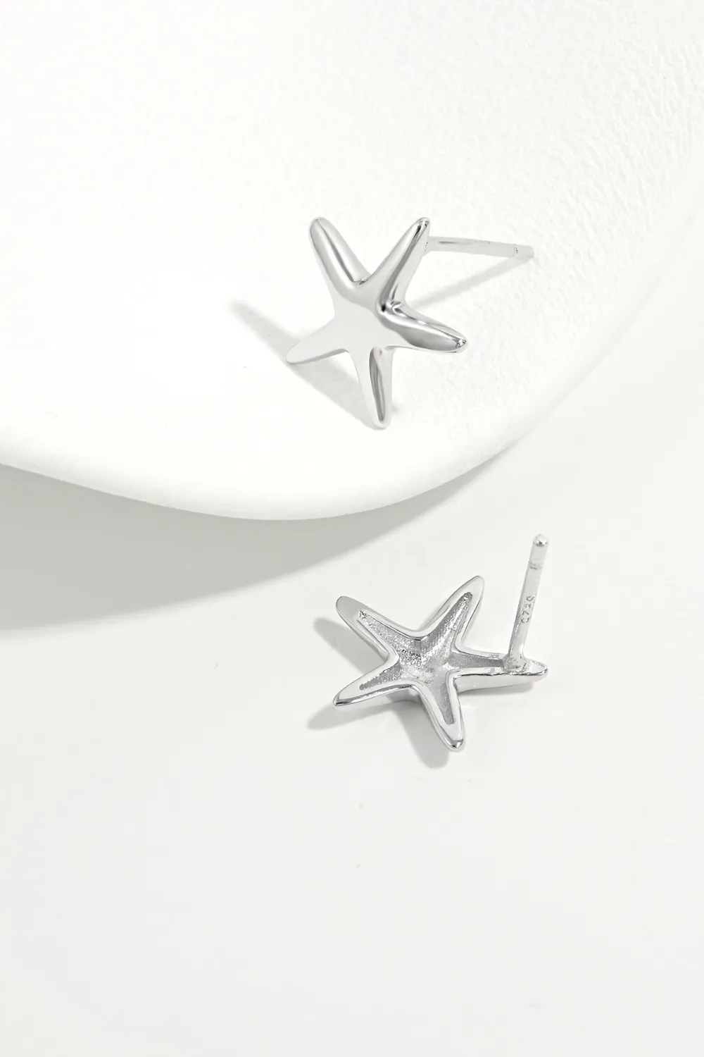 925 Sterling Silver Star Stud Earrings, image 2