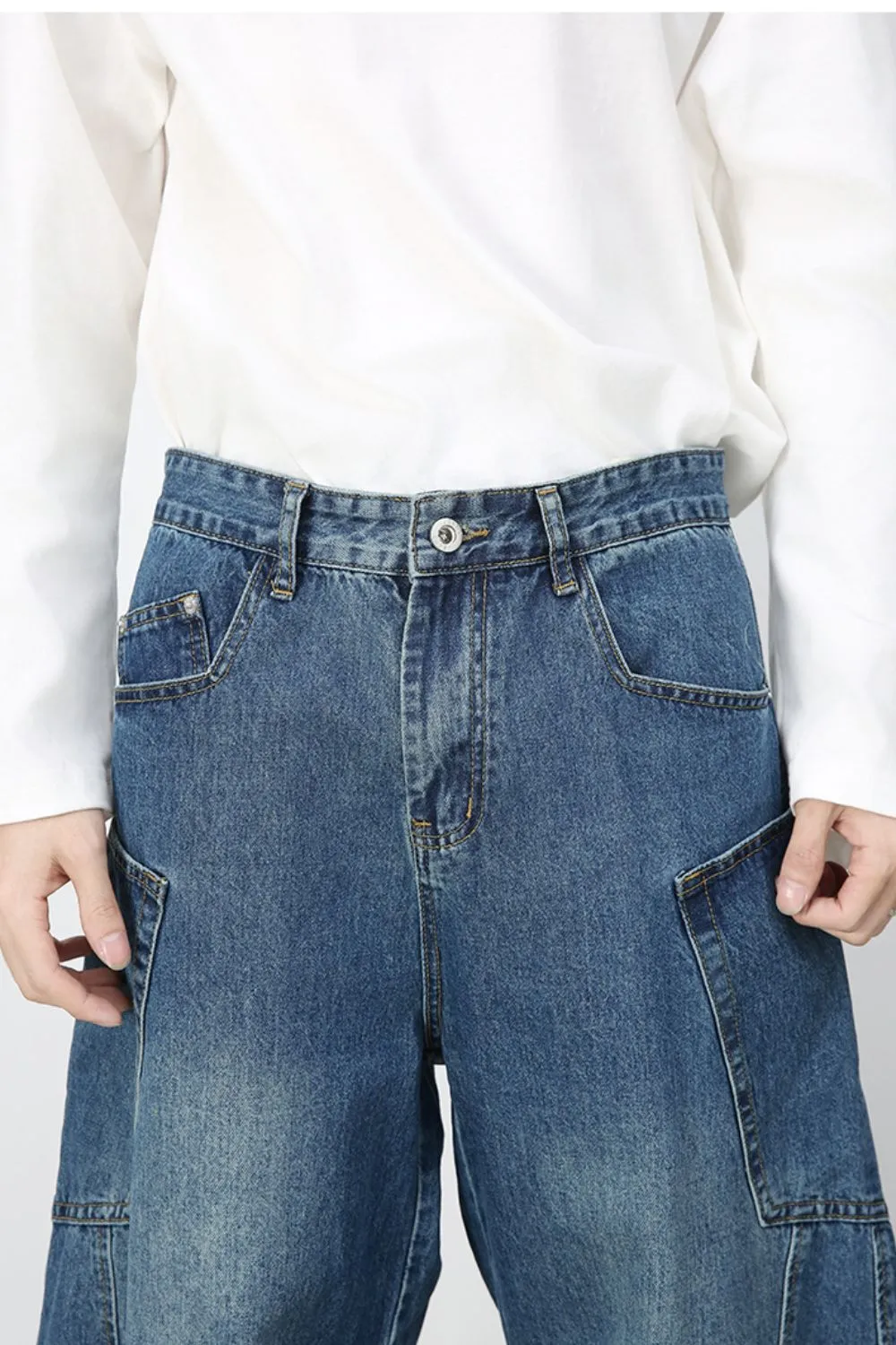Men's Wide Leg Jeans, image 6