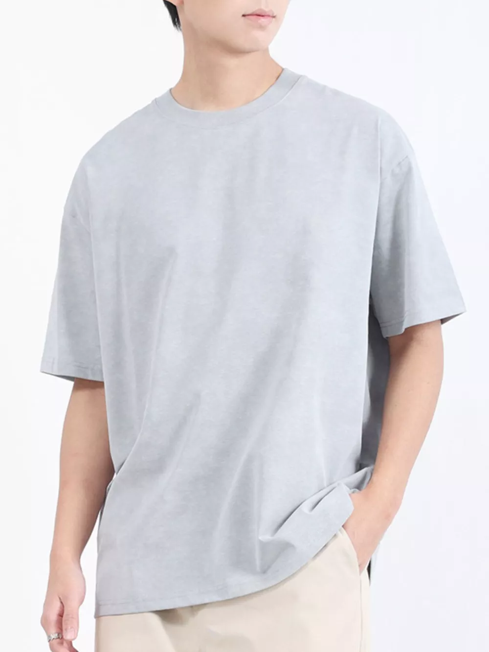 Men's Plus Size Round Neck Short Sleeve T-Shirt, image 9