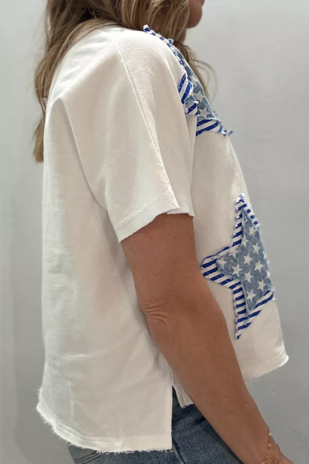 Patriot Star Patched Notched Neck Mineral Washed Tee, image 3