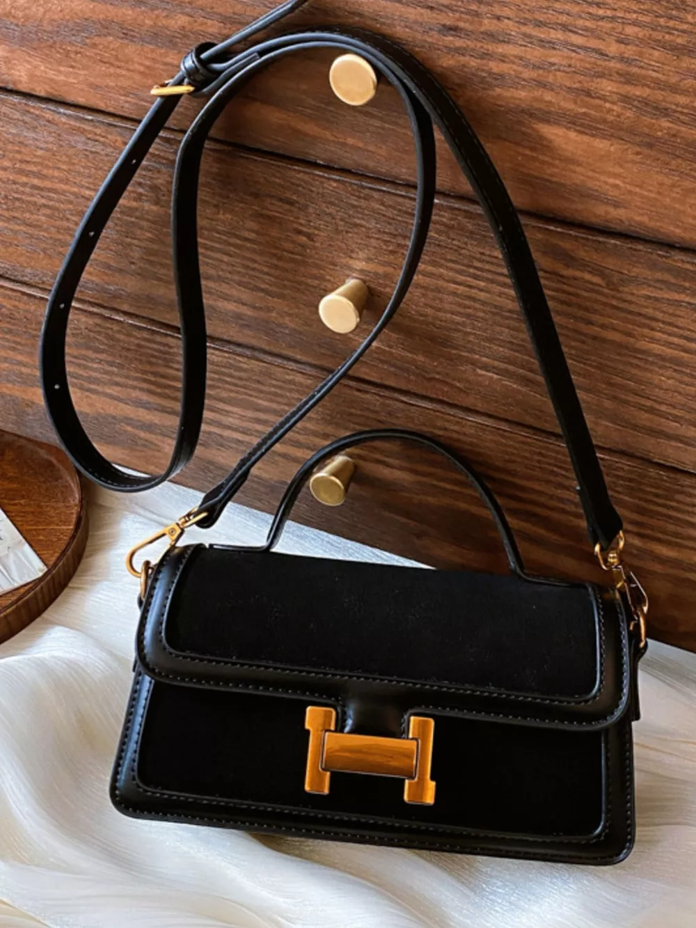 Golden Buckle Crossbody Bag, image 4