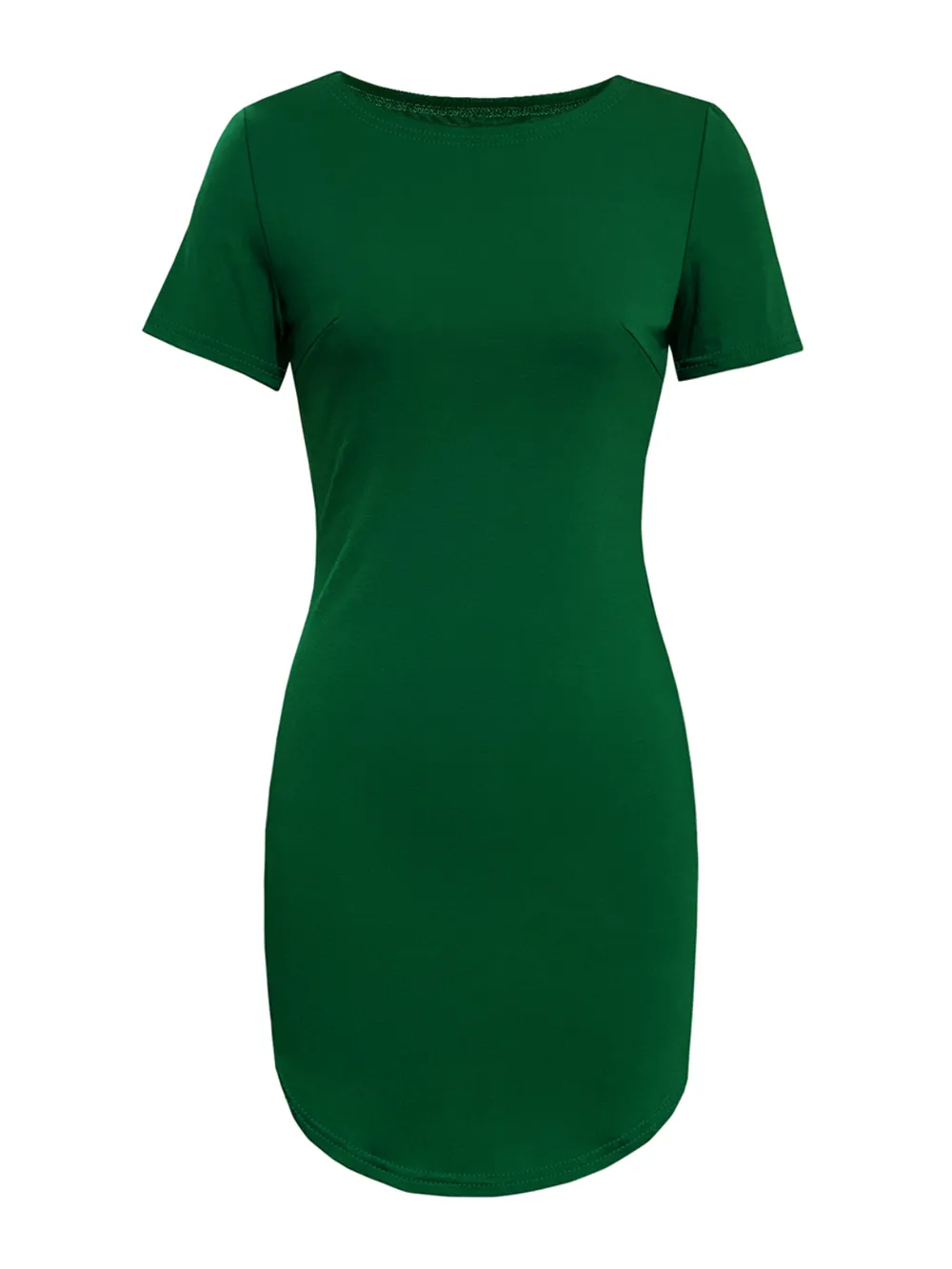 Round Neck Short Sleeve Mini Tee Dress, image 6