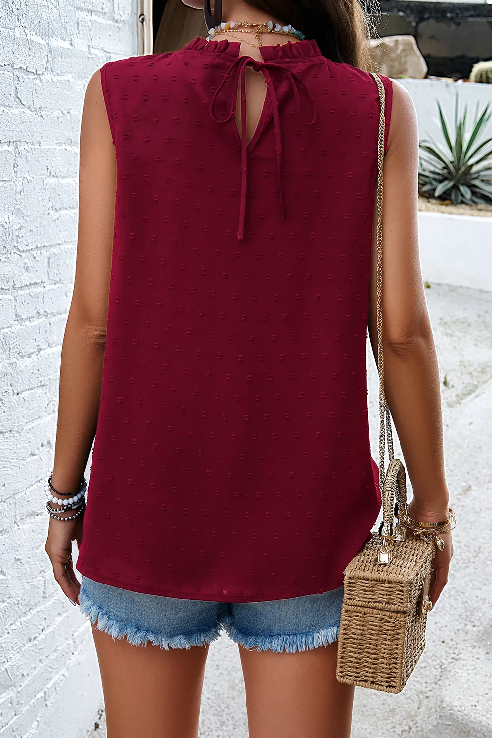 Swiss Dot Round Neck Tank, image 15
