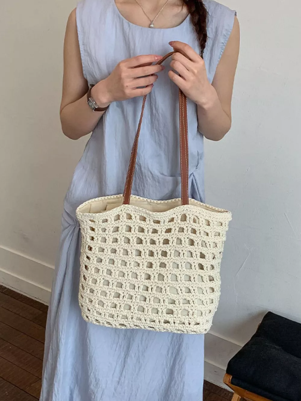 Woven Straw Handbag, image 4