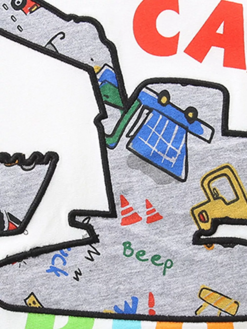 Children's Cartoon Car Print Short Sleeve Tee and Shorts Set, image 4