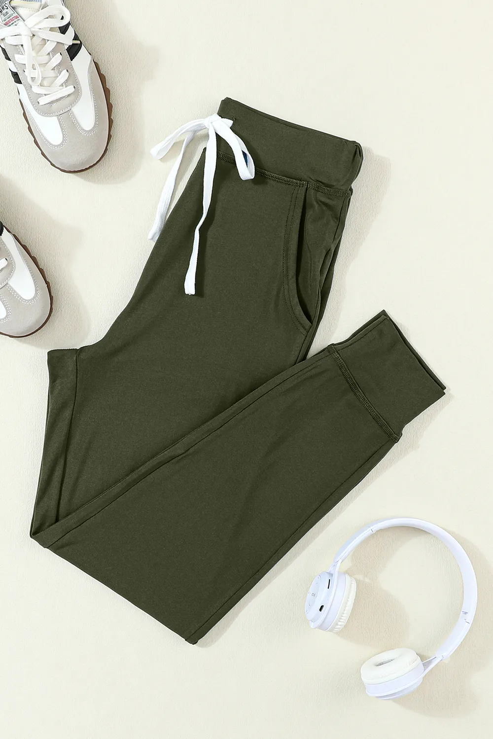 Drawstring Joggers with Pockets, image 6