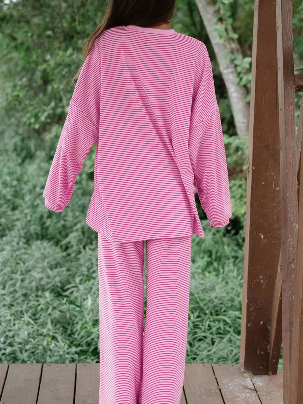 Striped Long Sleeve Top and Pants Set, image 5