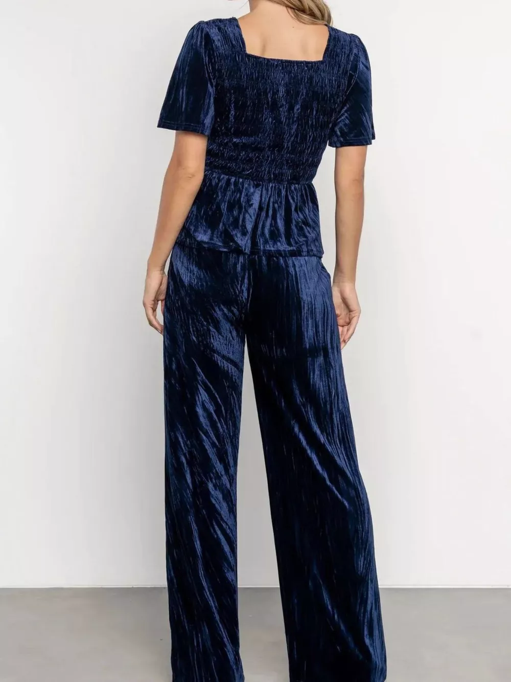 Velvet Top and Wide-Leg Pants Set, image 6