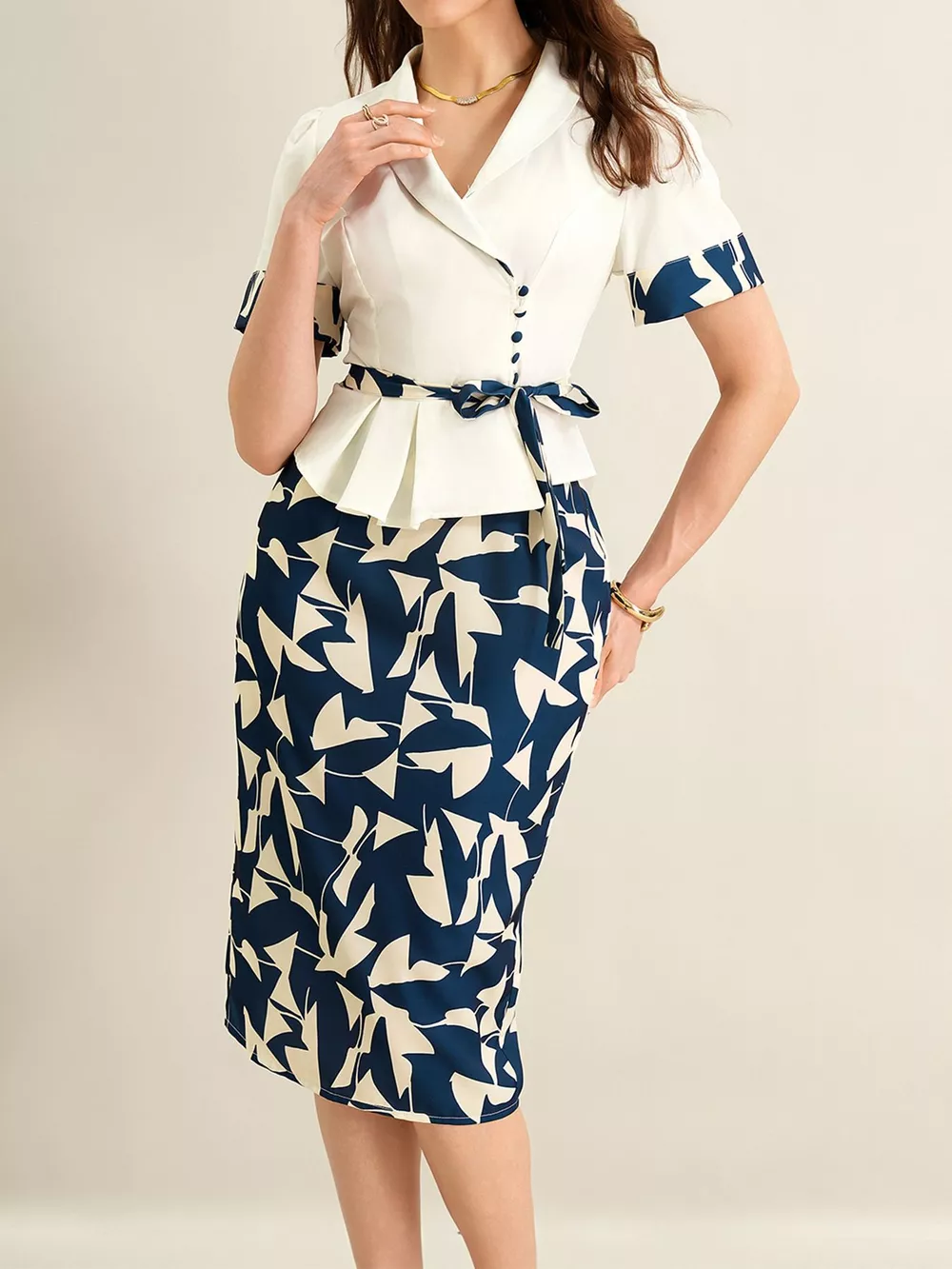 Short Sleeve Top and Skirt Set, image 4