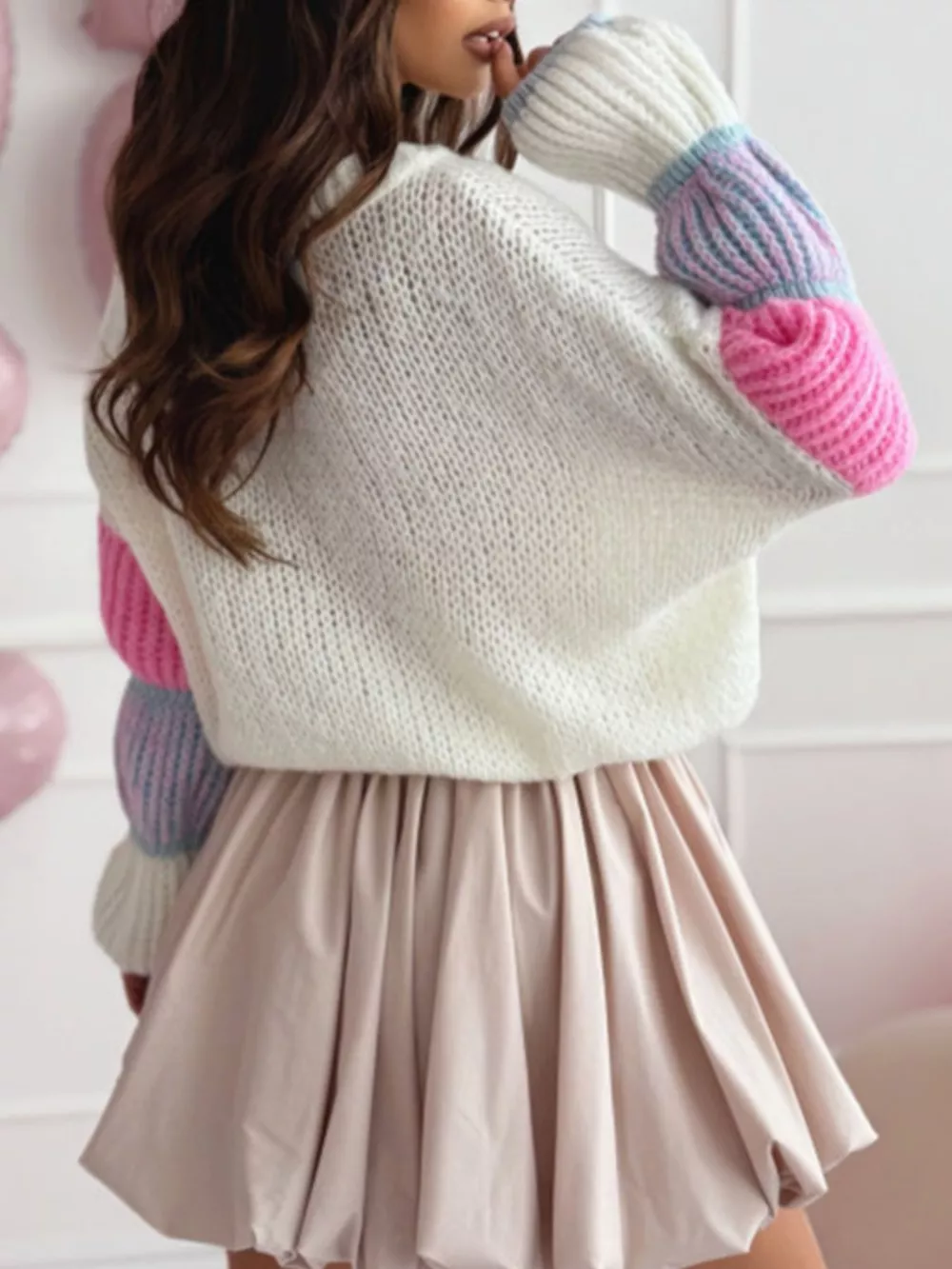 Color Block Round Neck Sweater, image 6