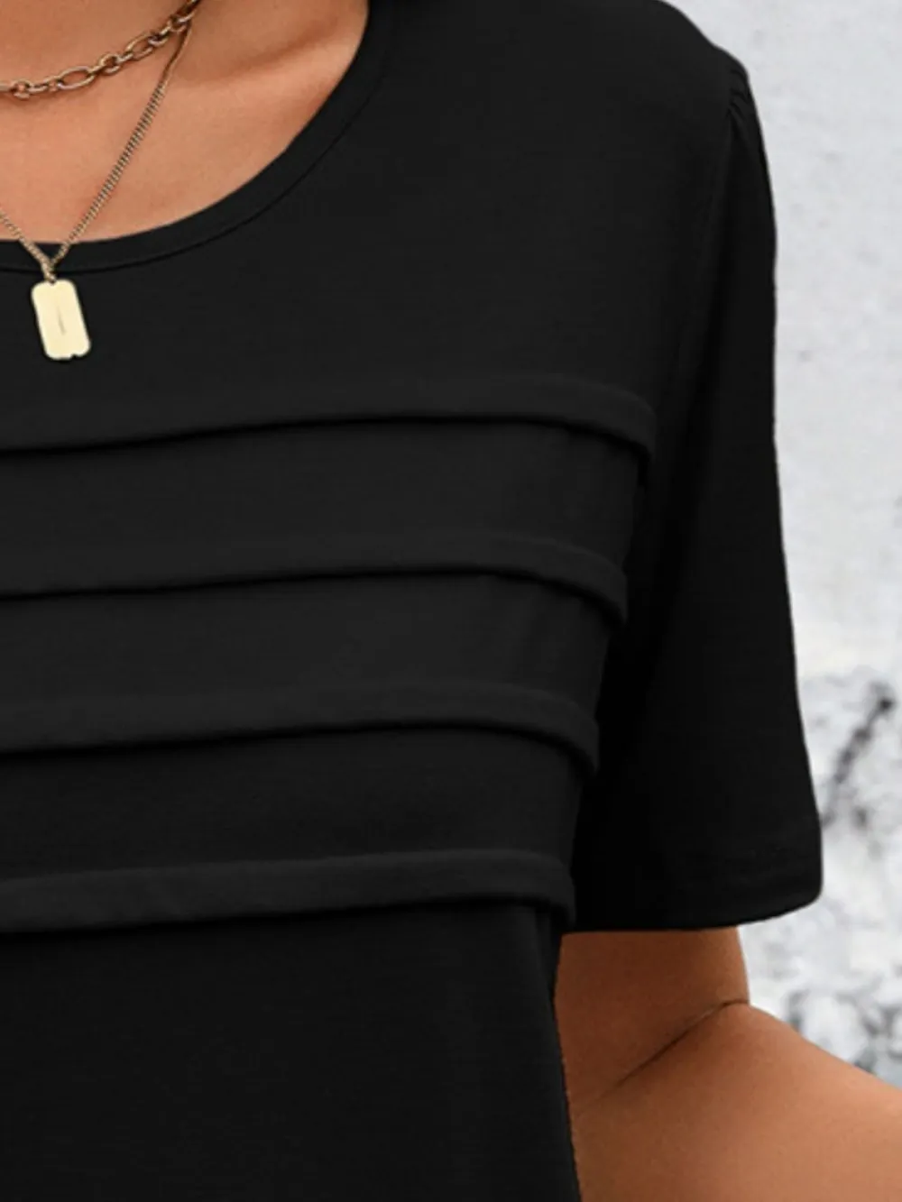 Round Neck Short Sleeve Top, image 15