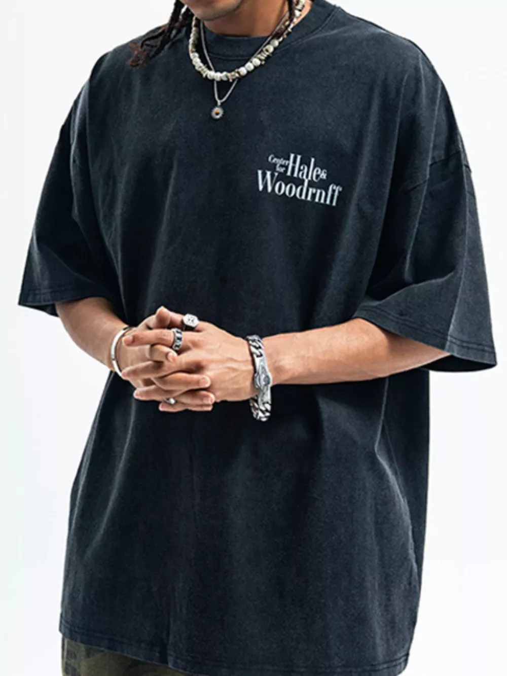 Men's Graphic Back Round Neck Half Sleeve T-Shirt, image 2