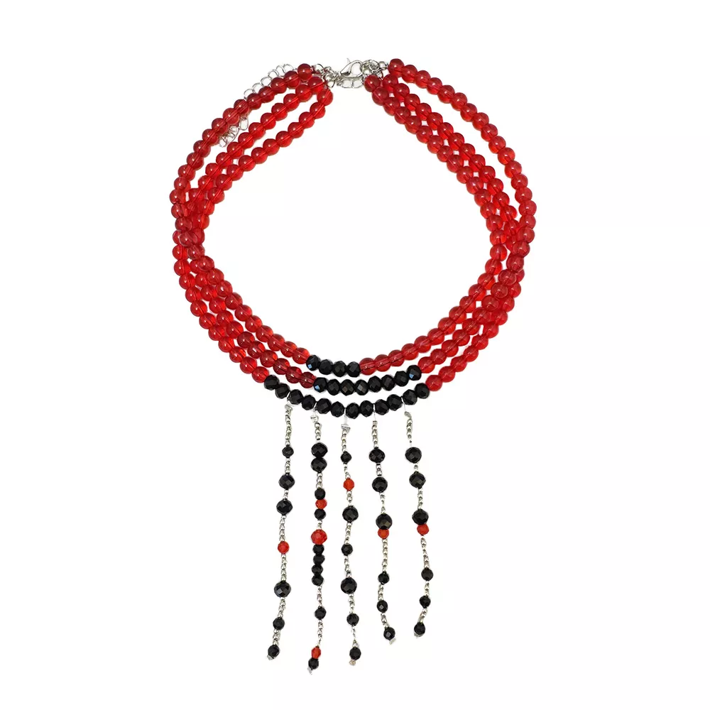 Gothic Multi-Layered Beaded Necklace, image 5
