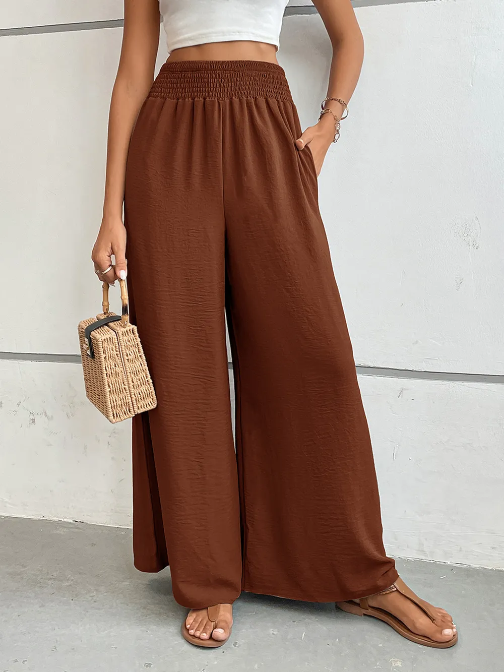 Wide Leg Pants with Pockets, image 14