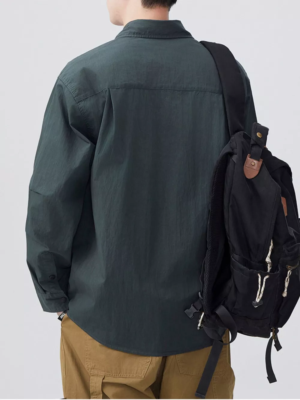 Men's Plus Size Button Up Long Sleeve Shirt, image 7