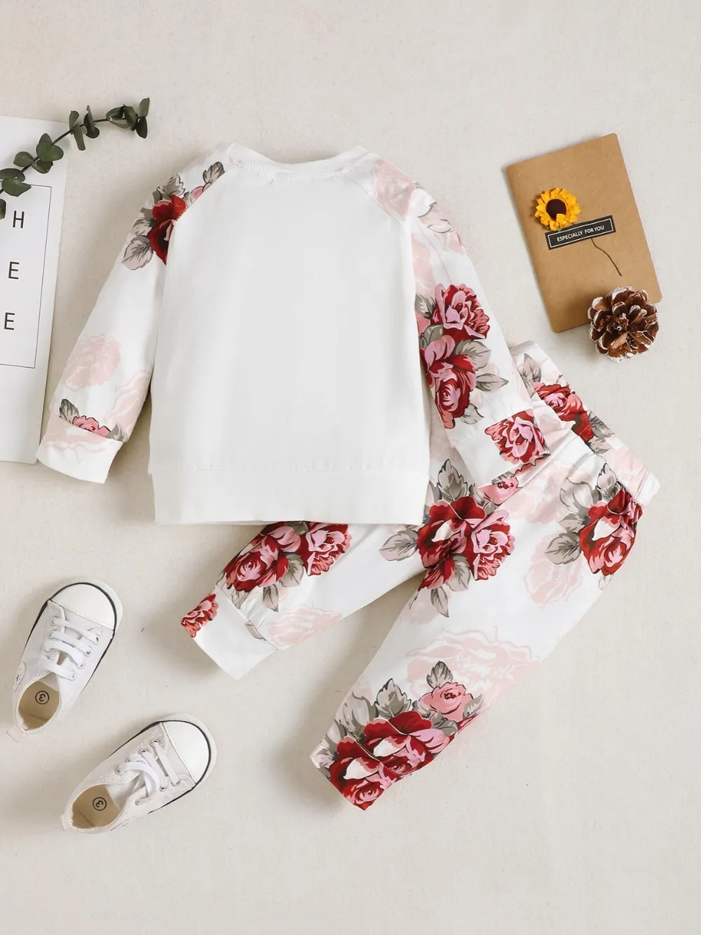 Children's Floral Top and Pants Set, image 2