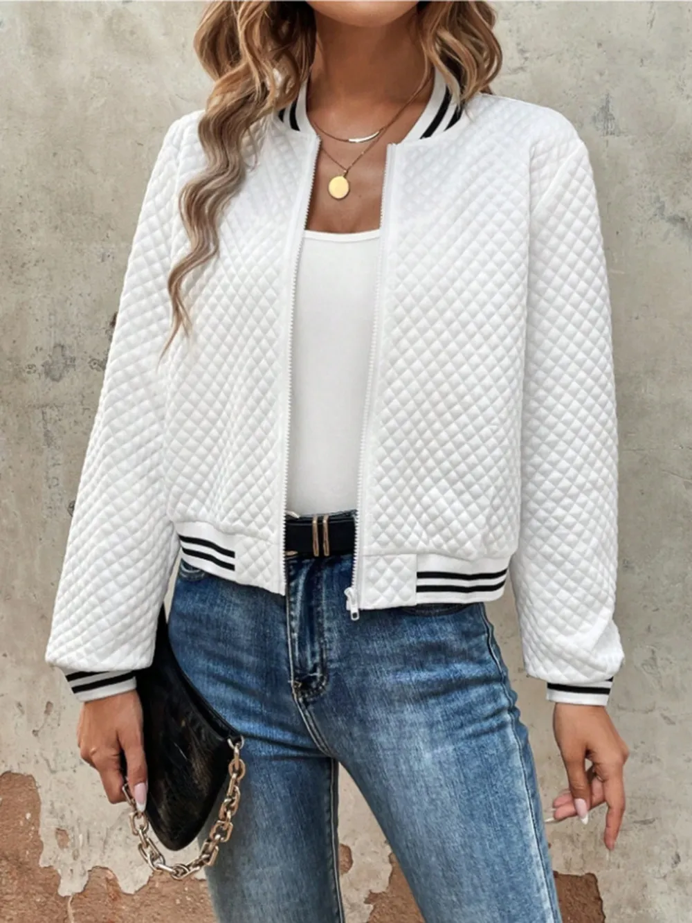 Zip Up Long Sleeve Jacket, image 4