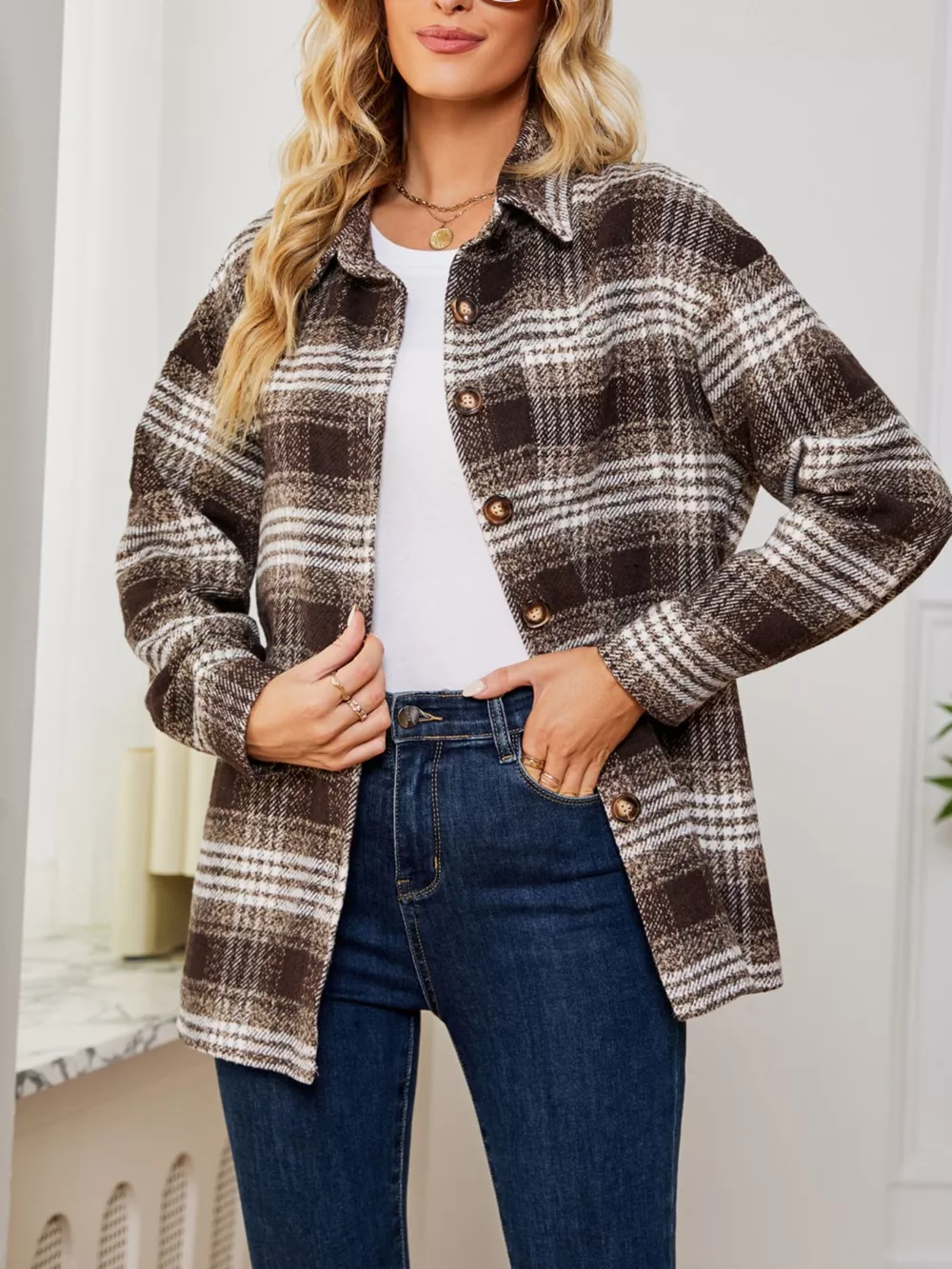 Plaid Button-Up Shirt, image 16