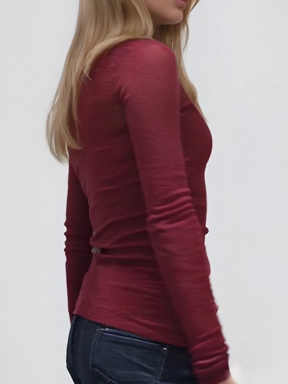 Lace Detail Long Sleeve T-Shirt, image 5