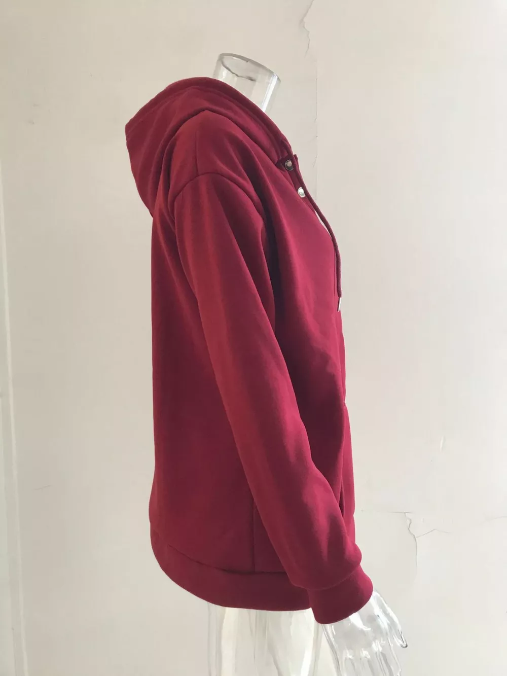 Full Size Kangaroo Pocket Drawstring Long Sleeve Hoodie Plus Size, image 9