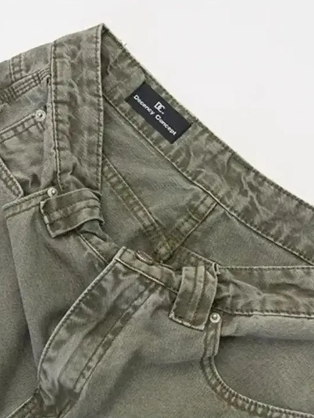 Men's Vintage Washed Paint Splatter Wide Leg Jeans, image 5