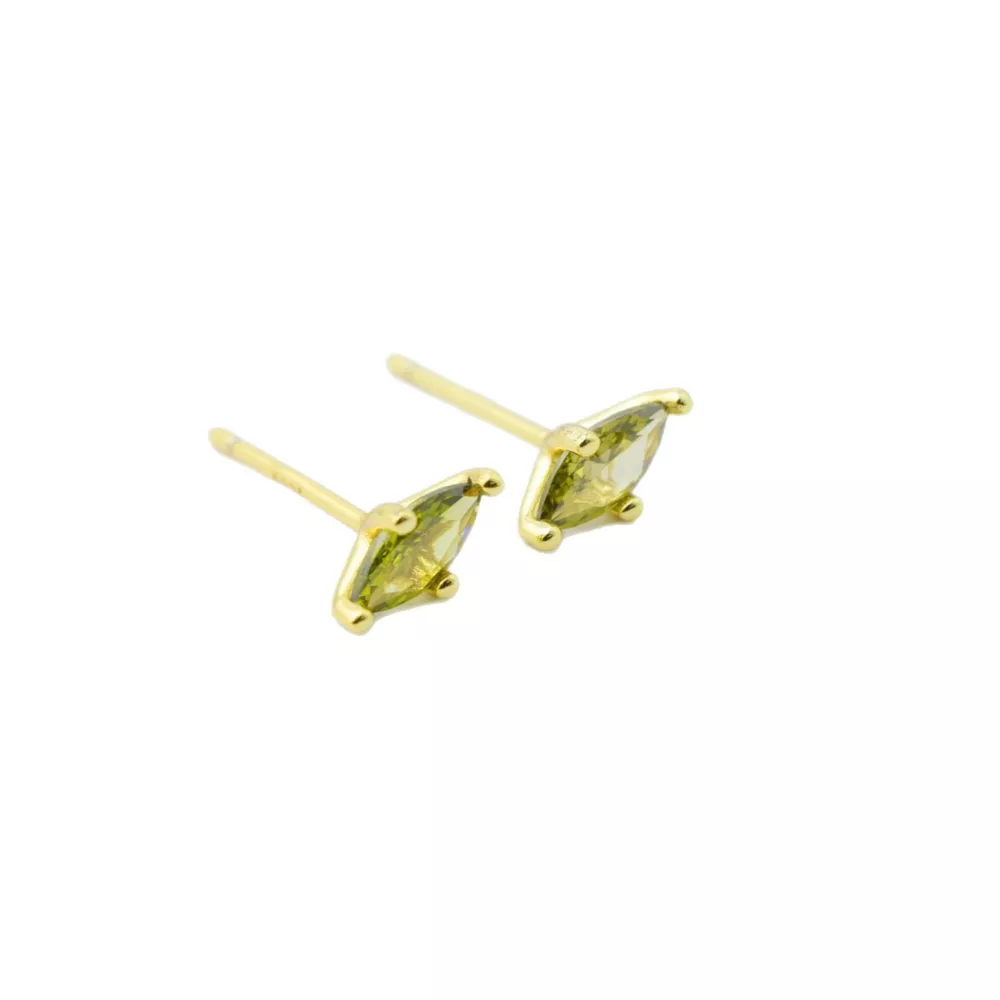 18K Gold-Plated Zircon Geometric Earrings, image 4