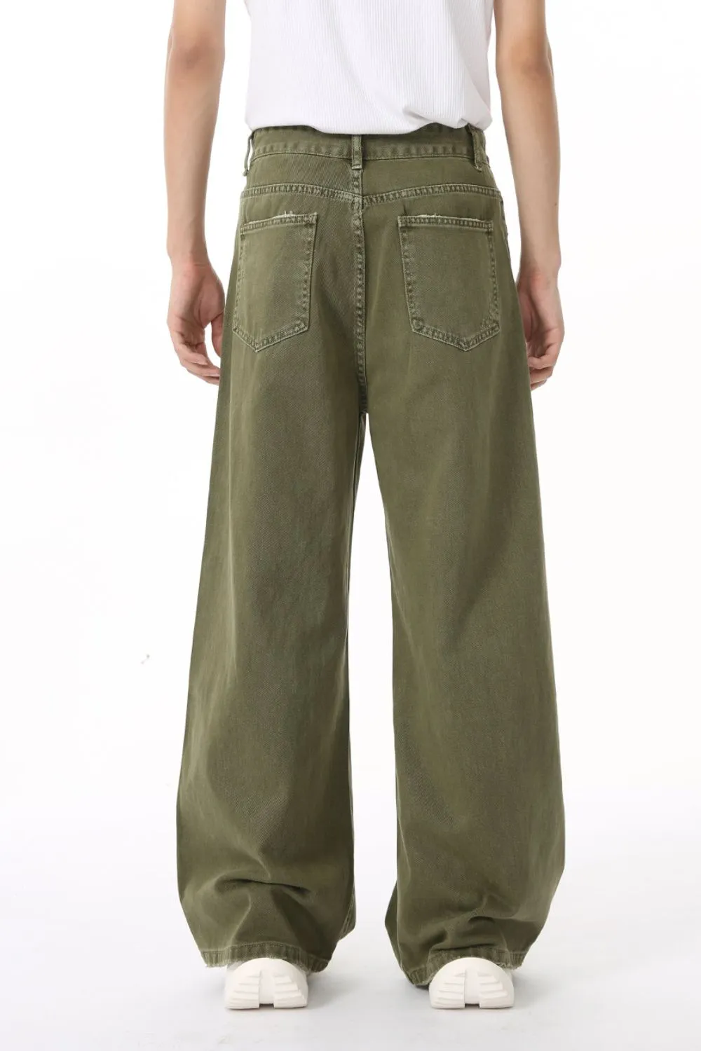 Distressed Wide Leg Jeans with Pockets, image 4