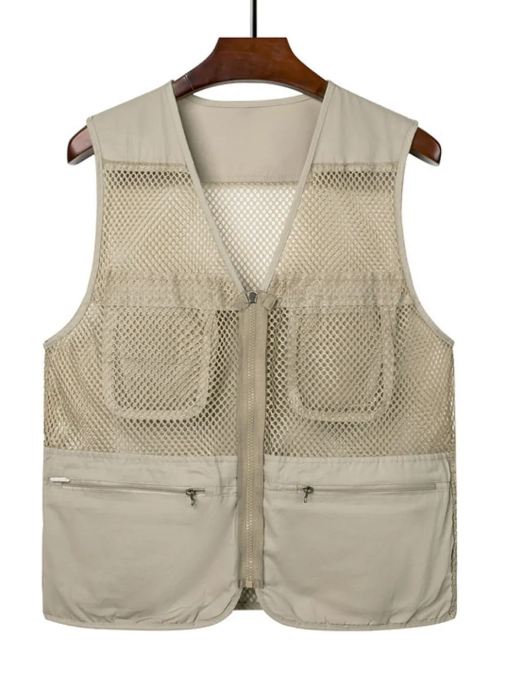 Men's Plus Size Zip Up Cargo Vest, image 5