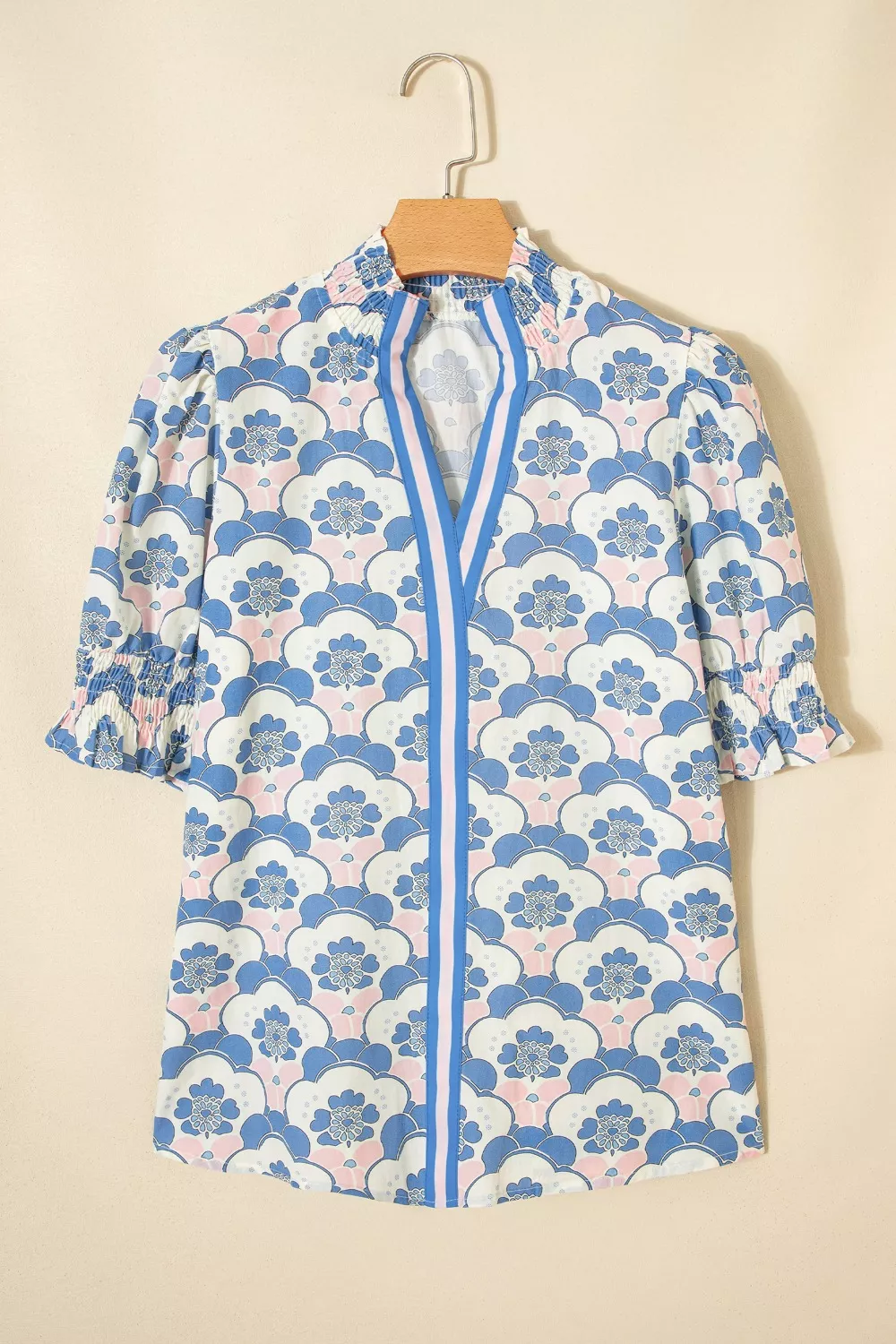 Floral Print Puff Sleeve Blouse, image 7