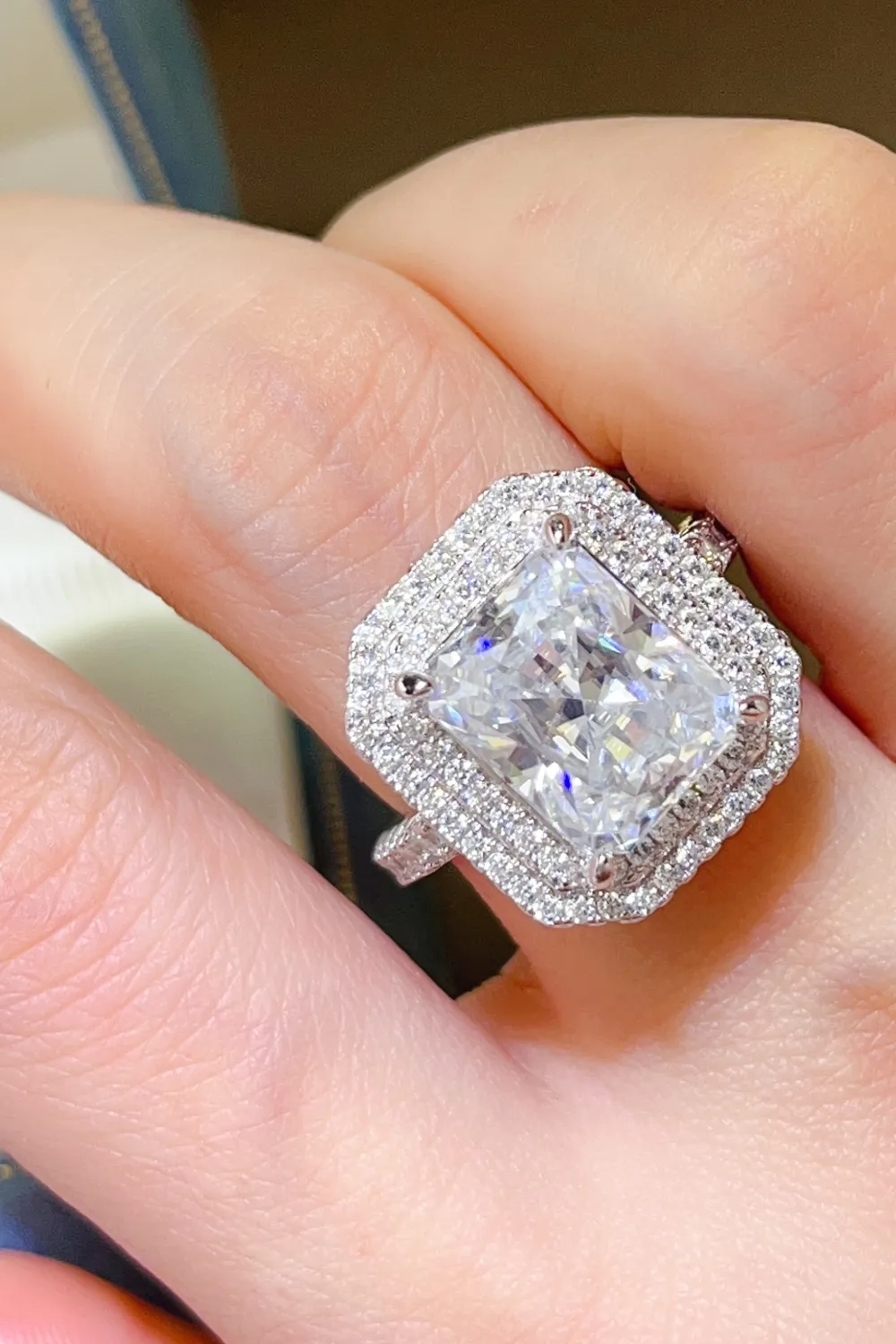 2 Carat Moissanite 925 Sterling Silver Ring, image 4