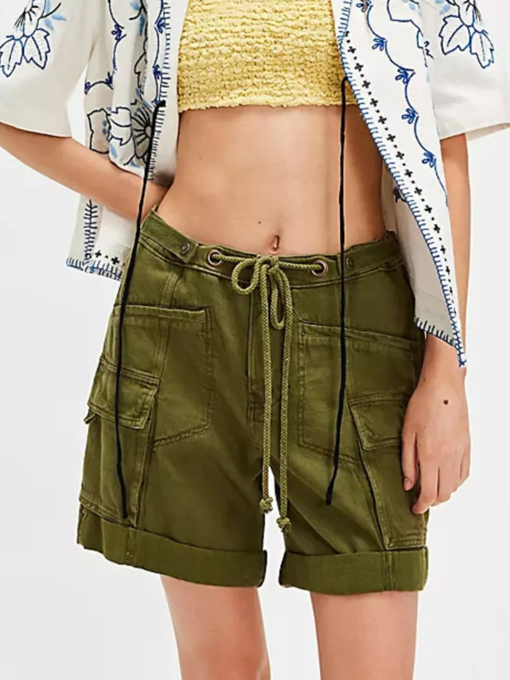 Drawstring Cargo Shorts, image 9