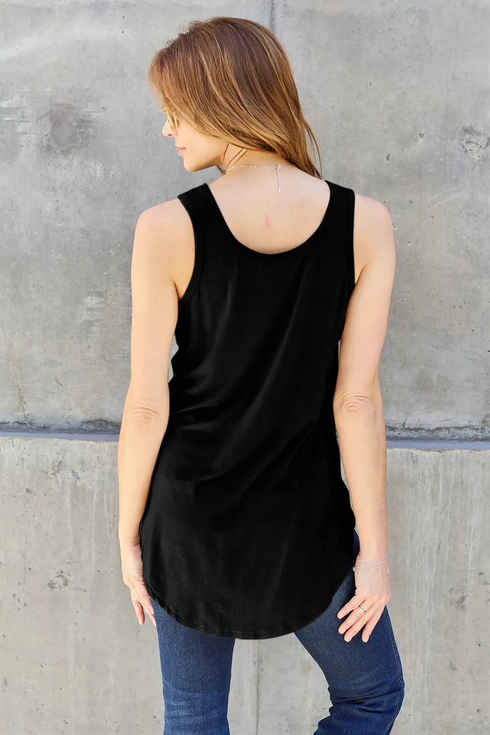 Bamboo Full Size Round Neck Tank, image 8