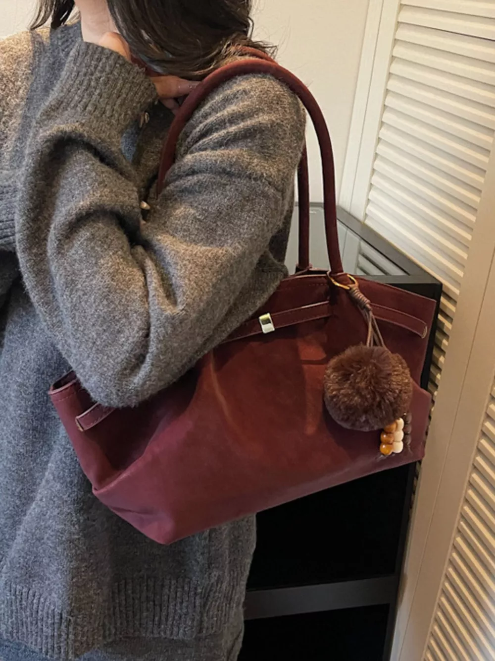 Decorative Tassel and Beads Tote Bag, image 4