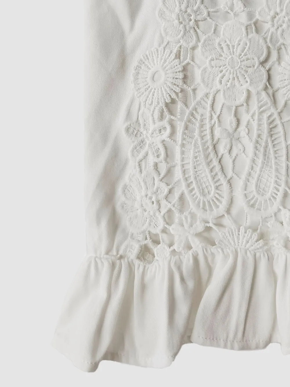 V-Neck Lace Flounce Sleeve Top, image 7
