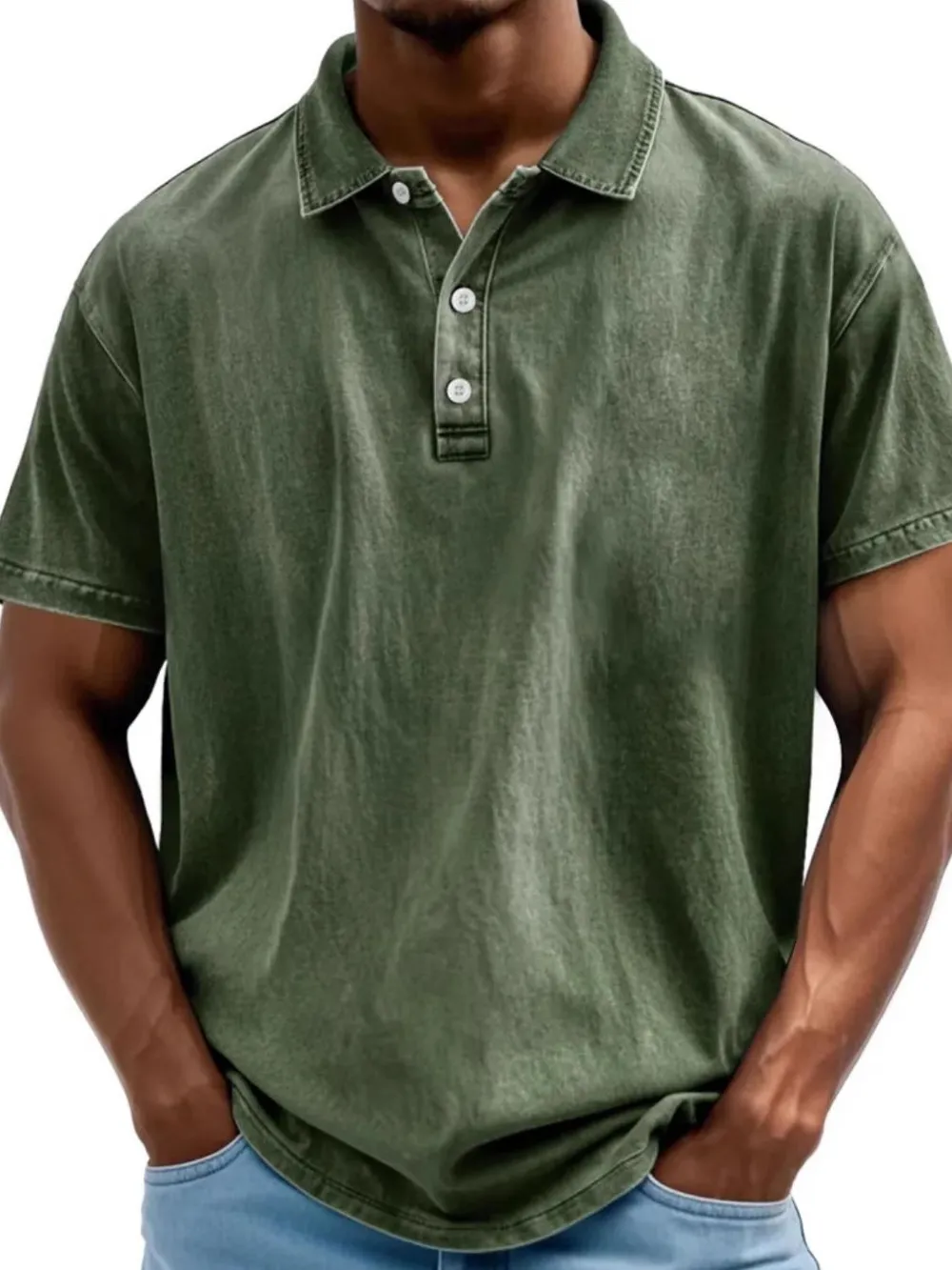 Men's Full Size Collared Neck Short Sleeve Polo Plus Size, image 8