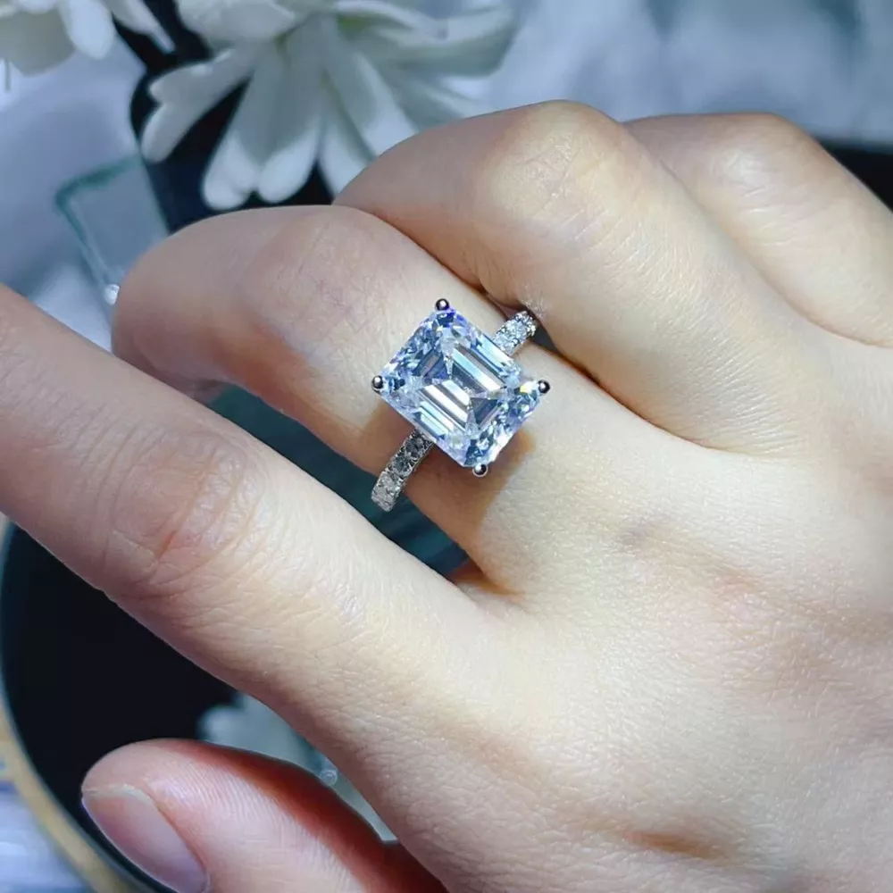 5 Carat Moissanite 925 Sterling Silver Ring, image 4