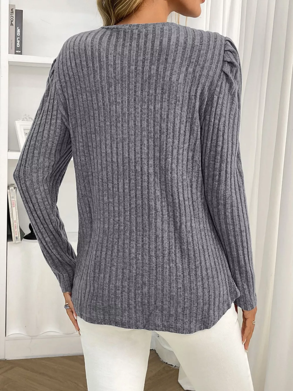 Round Neck Puff Sleeve T-Shirt, image 16