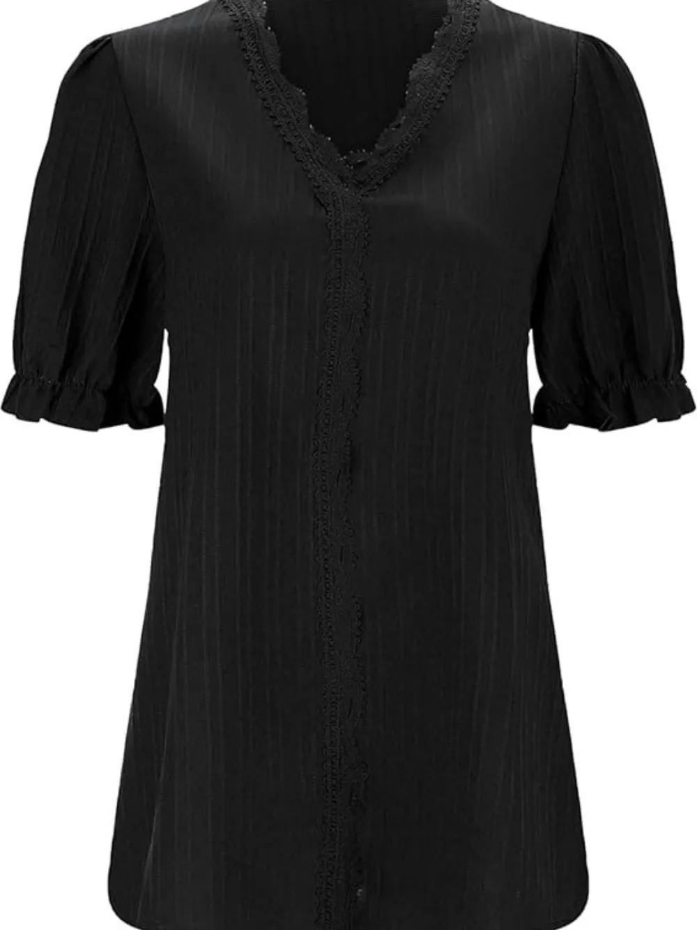 Full Size Lace Detail V-Neck Blouse Plus Size, image 10