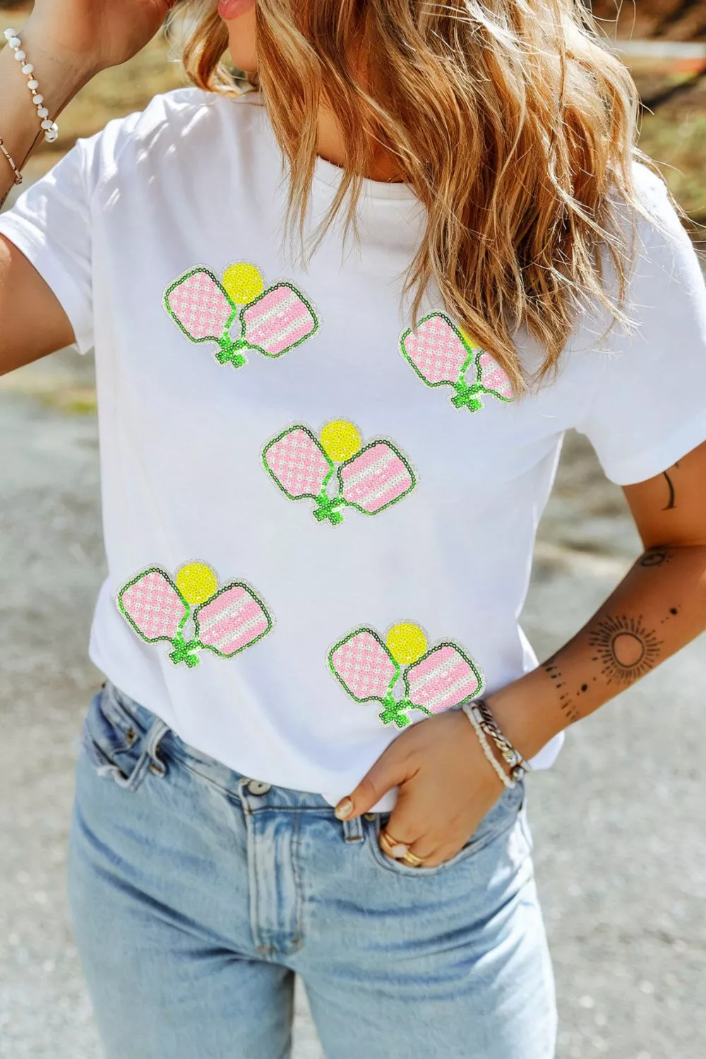 Sequin Pickleball Short Sleeve Tee, image 4