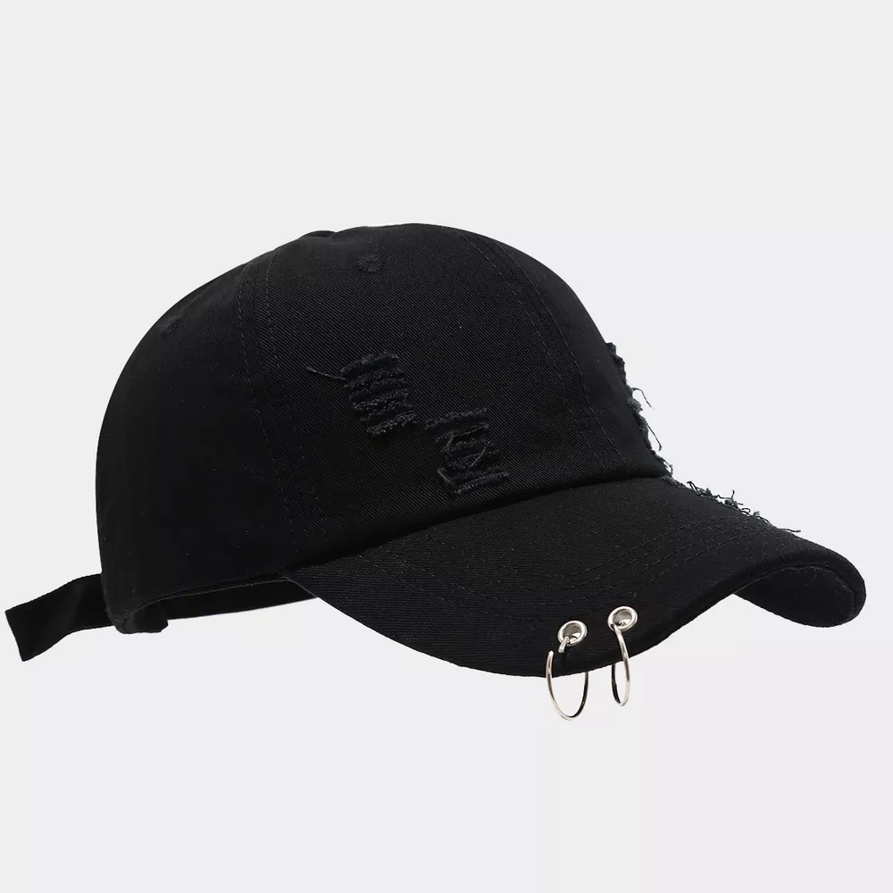 Distressed Denim Baseball Cap