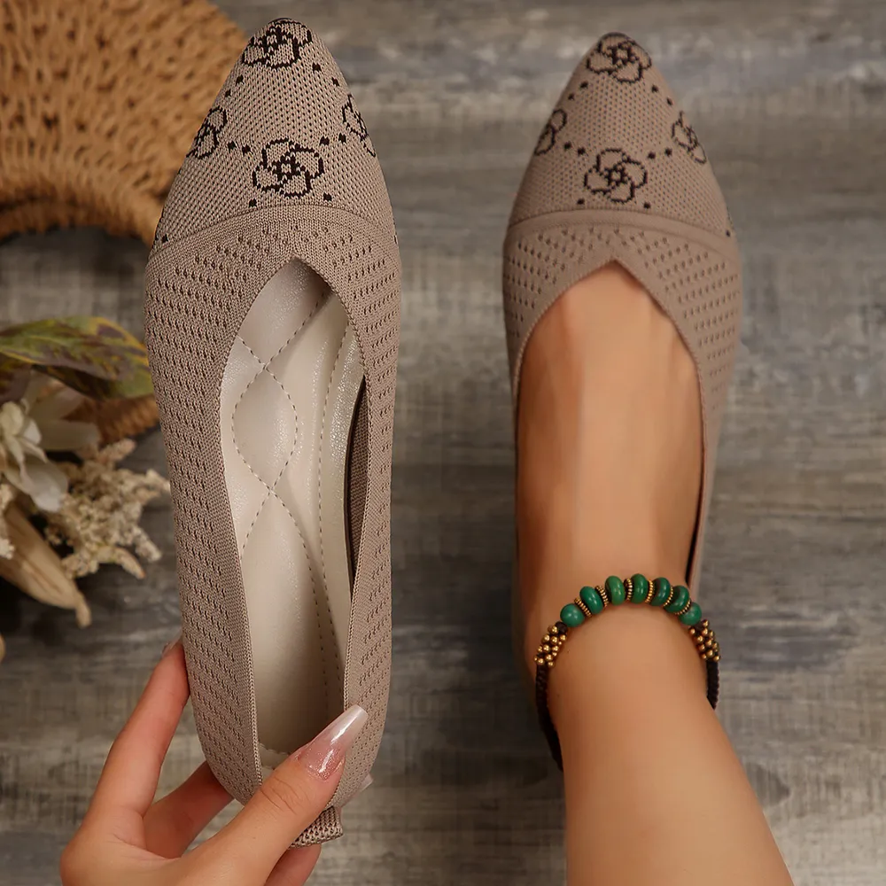 Point Toe Mesh Flat Slip-Ons, image 5