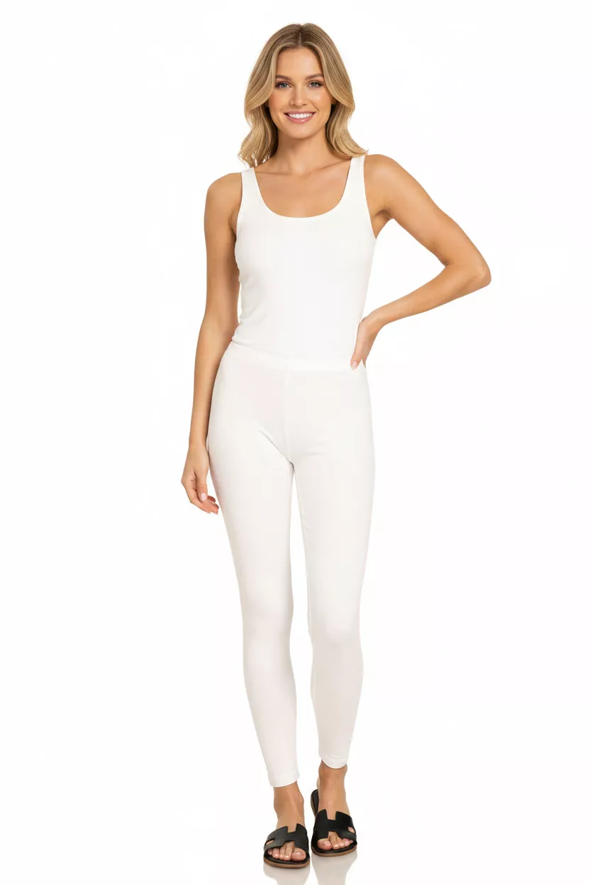 Premium Cotton Full Length Leggings, image 2