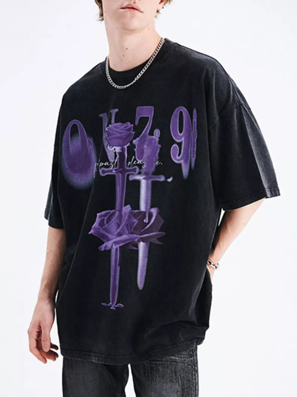 Men's Graphic Round Neck Short Sleeve T-Shirt