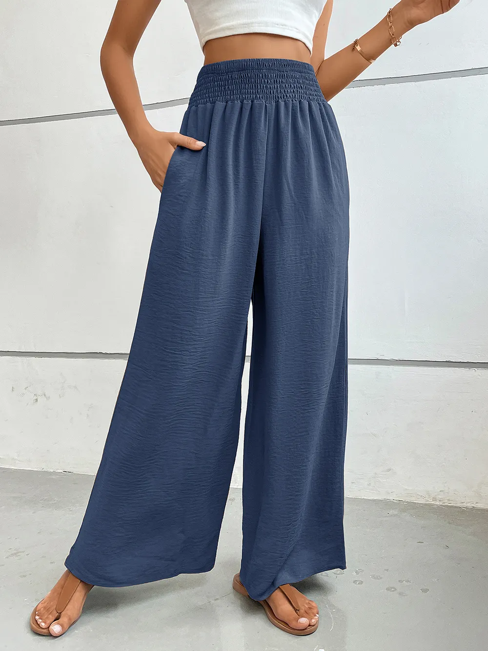 Wide Leg Pants with Pockets, image 15