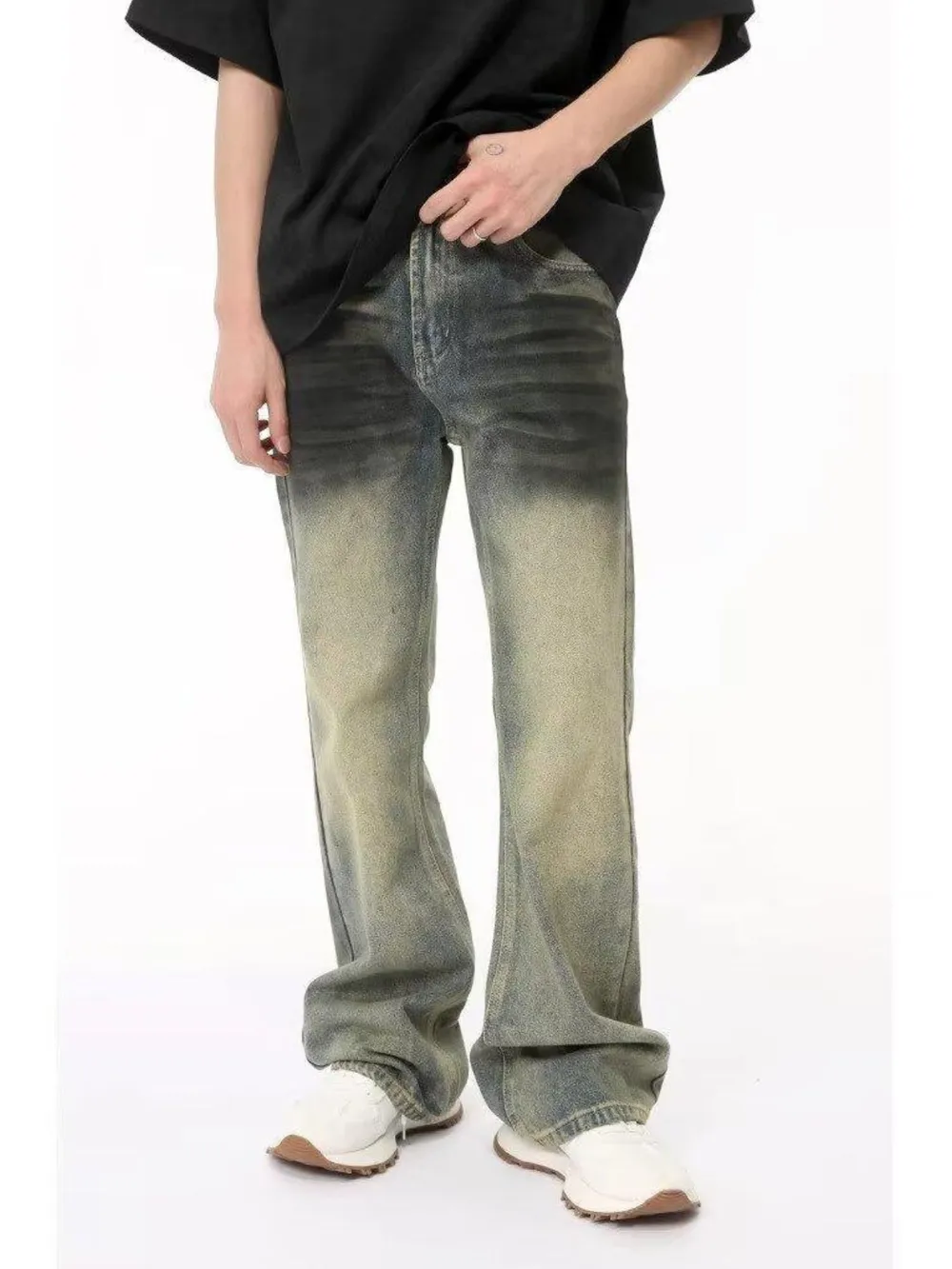 Men's Full Size Fade Loose Fit Jeans Plus Size, image 5