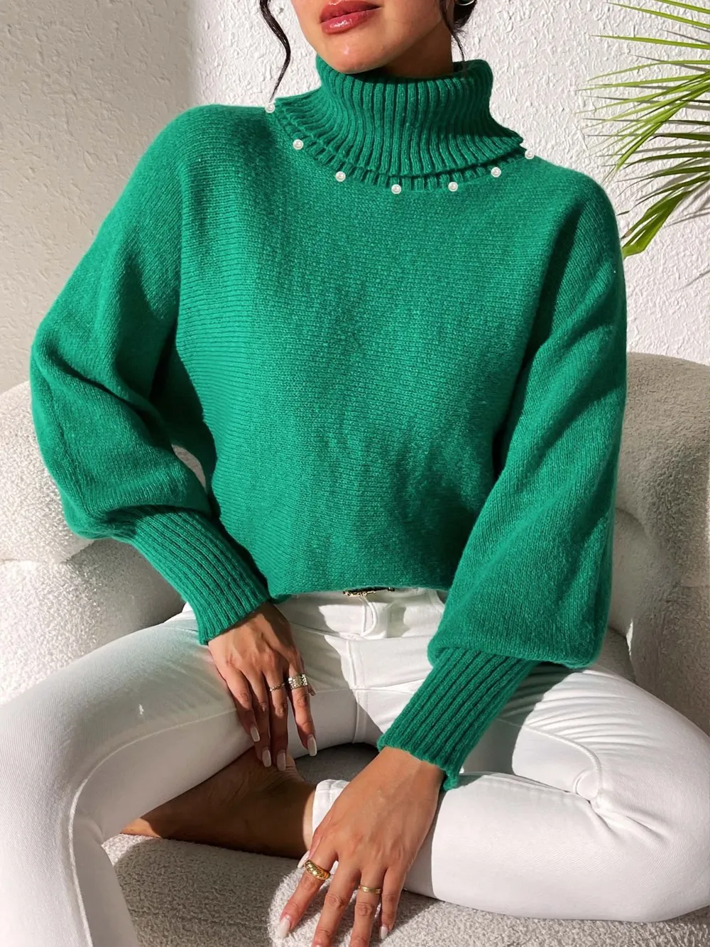 Turtleneck Long Sleeve Sweater, image 20