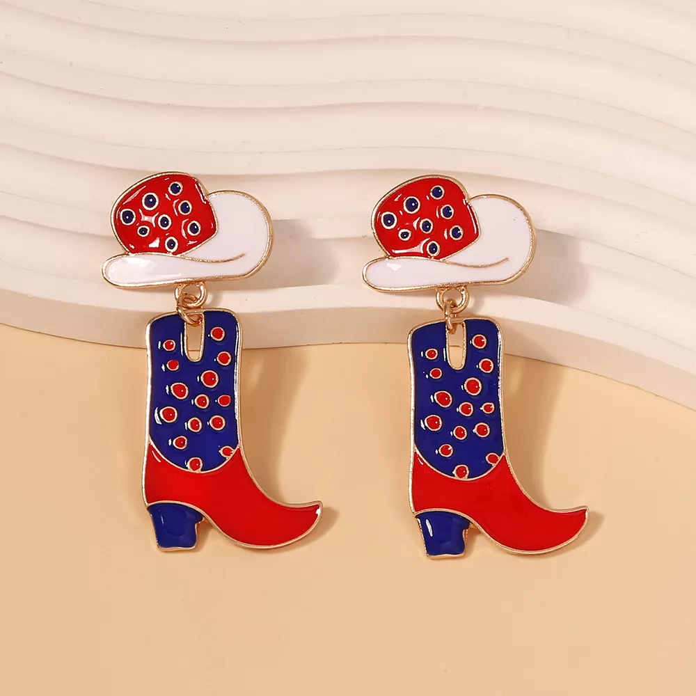 Cowgirl Boot and Hat Dangle Earrings, image 11